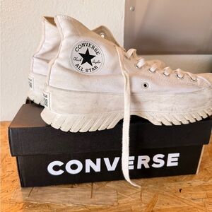 Converse High-Top Sneakers in Off-White